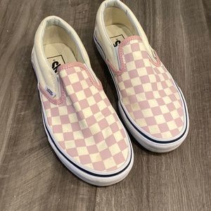 Vans checker slip on size 7